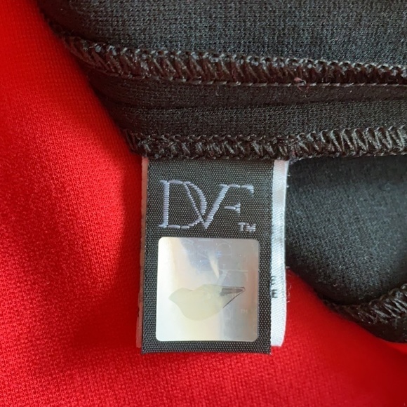 Diane von Furstenberg Elektra red and black ponte long sleeve dress size 8 - Picture 7 of 10